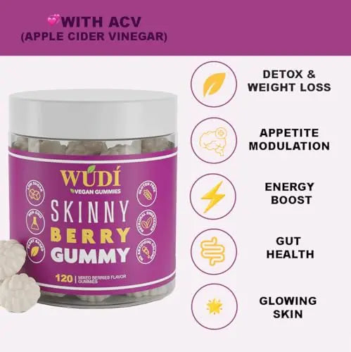 Wúdí Skinny Berry Gummy - Detox, Metabolism & Energy Booster, Plant Based Healthy Wúdí Au supplements