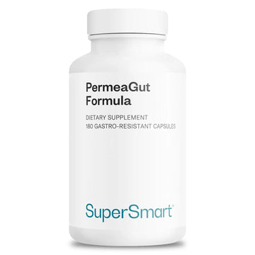Supersmart PermeaGut Formula (High Potency) - with L-Glutamine, ButiShield Calcium Butyrate, Zinc-L-Carnosine - Gut Barrier Support | Vegan & Gluten Free - 180 Gastro-Resistant Capsules Supersmart Au supplements