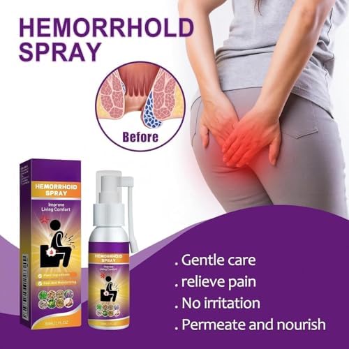 Herbal hemorrhoid Spray relieves Anal Swelling, Pain, itching, discomfort, Repair Meat Ball Broken hemorrhoid Nursing Spray,30ML/1 FL.OZ Aus Healthcare Au supplements