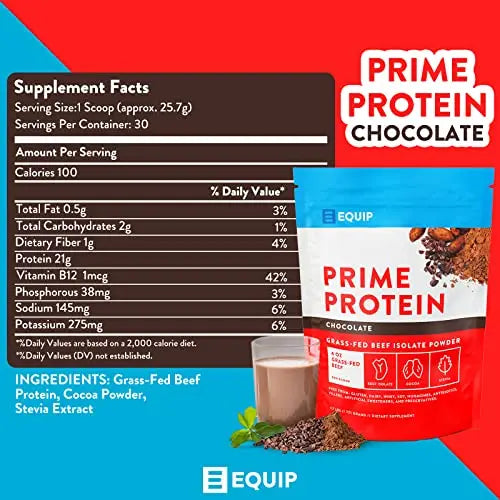 Equip Foods Prime Protein - Grass Fed Beef Protein Powder Isolate - Paleo and Keto Equip Au supplements