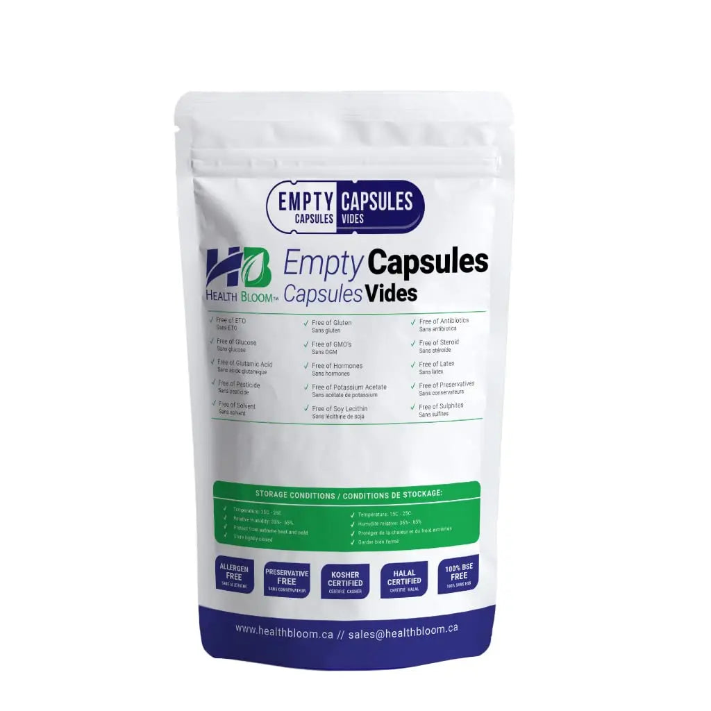 Health Bloom Inc. Empty Vegetable Capsules Size 2 Natural, 1000 Count Health Bloom Inc. Au supplements