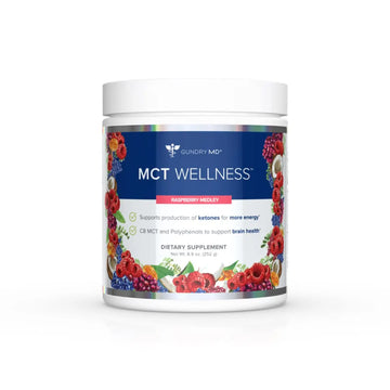 Gundry MD MCT Wellness Powder to Support Energy, Ketone Production and Brain Health, Keto Friendly, Sugar Free (30 Servings) (Raspberry Medley) Gundry MD Au supplements