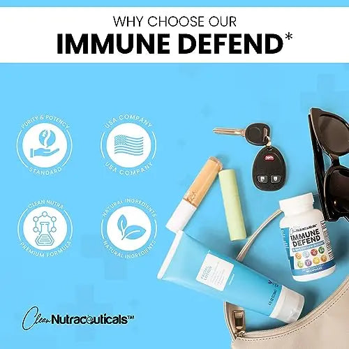 Immune Defense Support Supplement 8 in 1 w/Zinc 50mg Quercetin, VIT C Clean Nutraceuticals Au supplements