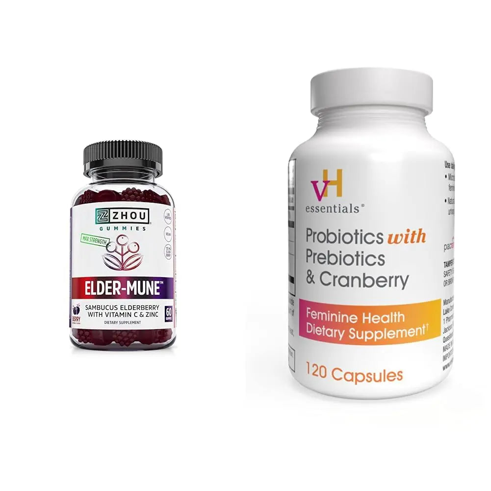 Zhou Nutrition Elder-Mune Sambucus Elderberry Gummies with Zinc and Vitamin C & vH Zhou Nutrition Au supplements