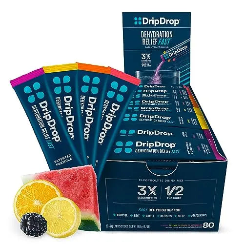 DripDrop Hydration - Electrolyte Powder Packets - Watermelon, Berry, Orange, Lemon DripDrop Au supplements