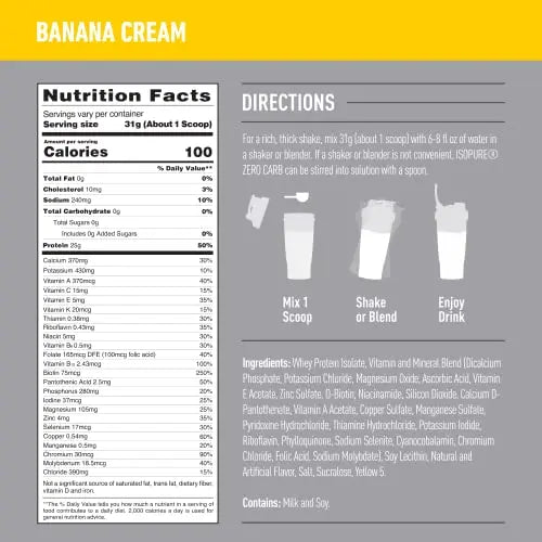 Isopure Protein Powder, Zero Carb Whey Isolate with Vitamin C & Zinc for Immune Support Isopure Au supplements