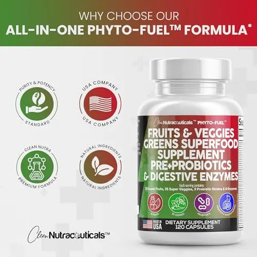 Fruits and Veggies Supplement Reds & Green Superfood - A Natural Balan Clean Nutraceuticals Au supplements