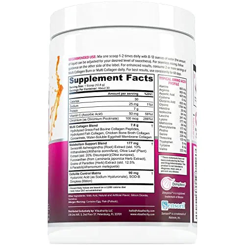 Hydrolyzed Collagen Peptides Powder for Women - Slimming Multi Collagen Burn Ultimate Vitauthority Au supplements