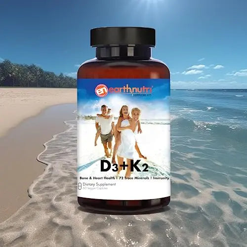EarthNutri D3 + K2 Bone & Heart Health - 72 Trace Minerals, Vitamin D3 Vitashine, MENA EarthNutri Au supplements