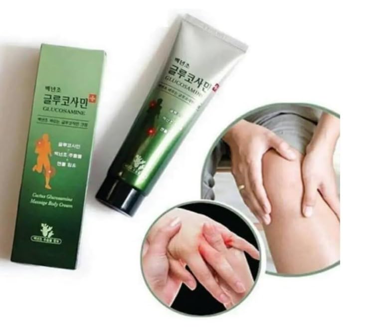 Baeknyencho Glucosamine Body Massage Cream 150ml x 2 EA. Fragrance-Free & Paraben Free. Natural Gel for Massage Therapy Generic Au supplements