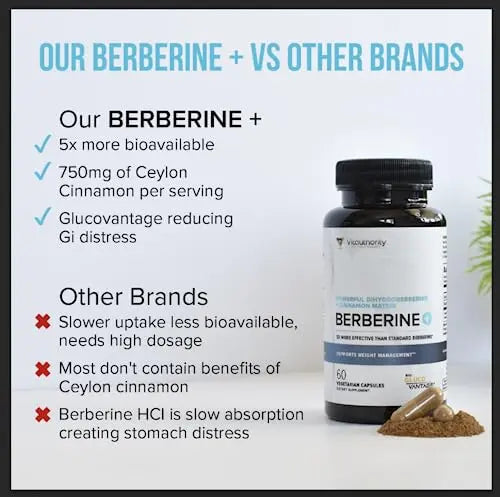 Vitauthority Extra Strength Berberine with Ceylon Cinnamon High Absorption Vitauthority Au supplements