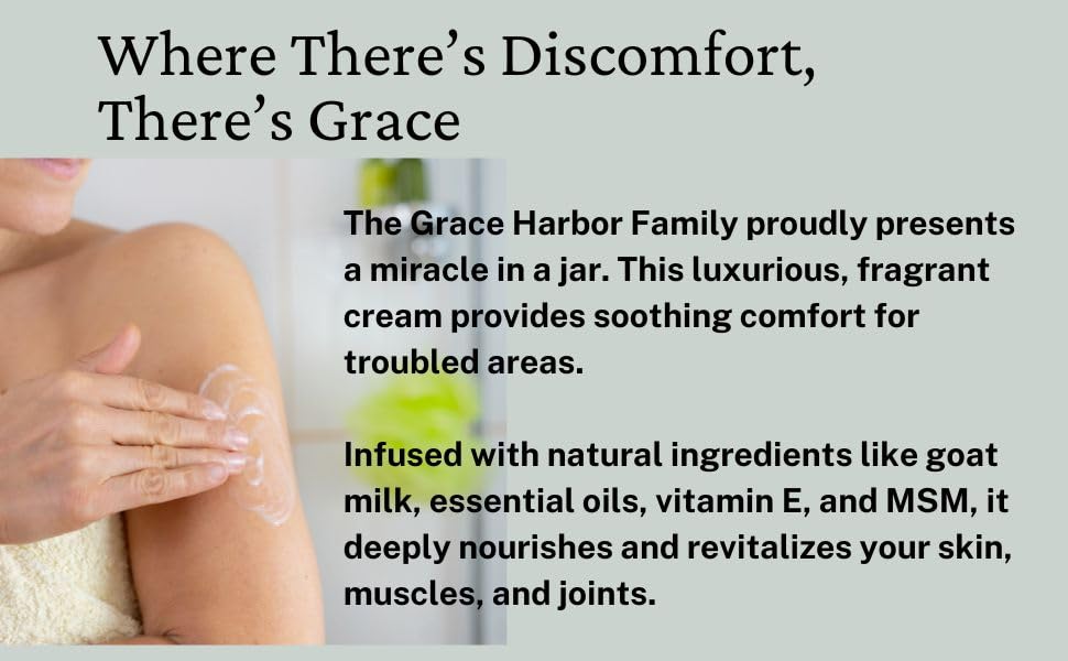 Grace Harbor MSM Cream – Variety 3 Pack – Daily Skin, Joint and Muscle Rub – Best Goat Milk Unscented Baby Lotion for Severly Dry Skin – Therapeutic Essential Oils and Fragrance Free – 4 oz Grace Harbor International Au supplements