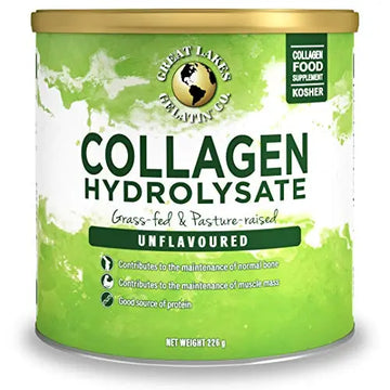 Great Lakes Gelatin Collagen Hydrolysate, Grass-Fed Bovine Hydrolysed Collagen Peptides Protein Powder Supplement, Unflavoured, 226g, Can Great Lakes Gelatin Au supplements