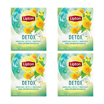 Lipton Green Tea Bags, Herbal Supplement for Detox, 15 Count (Pack of 4) Lipton Au supplements