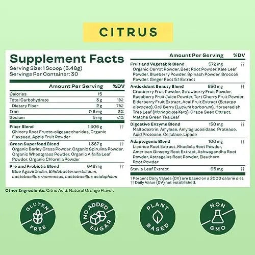 Bloom Nutrition Greens and Superfoods Powder for Digestive Health, Greens Powder Bloom Nutrition Au supplements