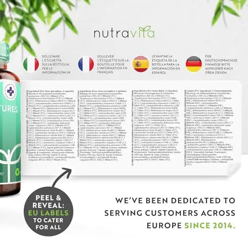 60 Billion CFU Probiotic Cultures - Scientifically Backed Lactospore® for Good Gut Flora Nutravita Au supplements