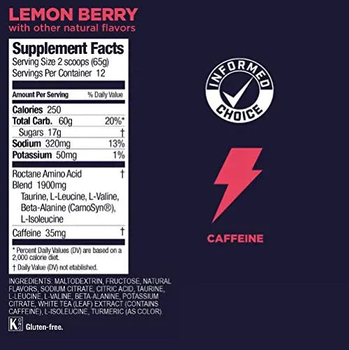 GU Energy Roctane Ultra Endurance Energy Drink Mix, Lemon Berry, 1.72 lb GU Energy Au supplements