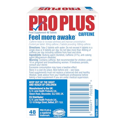 PRO PLUS 48 tablets - Caffeine Tablets - Sugar Free PRO PLUS Au supplements