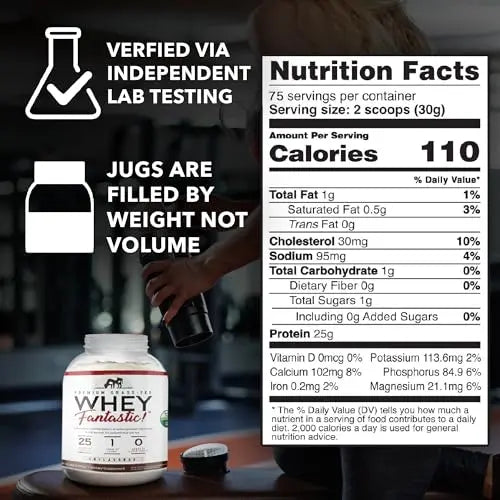 Whey Fantastic Unflavored - 100% Natural Grass Fed Whey Protein Powder - Unique 3 Fantastic Nutrition Au supplements