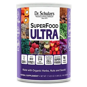 Dr. Schulze's SuperFood Ultra | Organic Super Food Powder | Vitamin B Complex and 520% Dr. Schulze's Au supplements