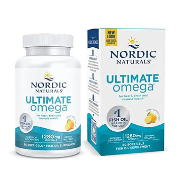 Nordic Naturals Ultimate Omega, Lemon Flavor - 60 Soft Gels - 1280 mg Omega-3 Nordic Naturals Au supplements