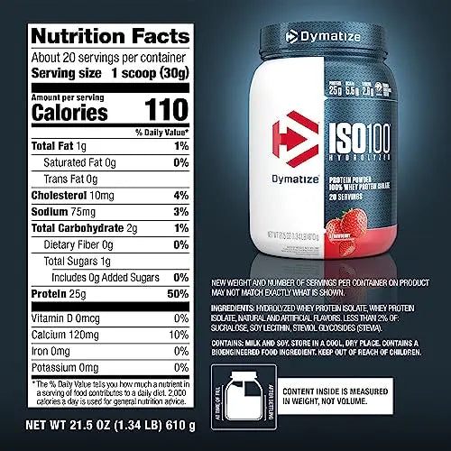 Dymatize ISO100 Hydrolyzed Protein Powder, 100% Whey Isolate Protein, 25g of Protein Dymatize Au supplements