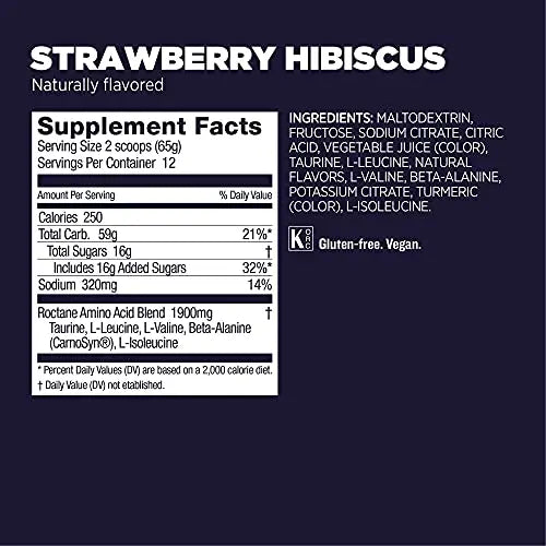 Gu Energy Roctane Ultra Endurance Energy Drink Mix, Strawberry Hibiscus GU Energy Au supplements