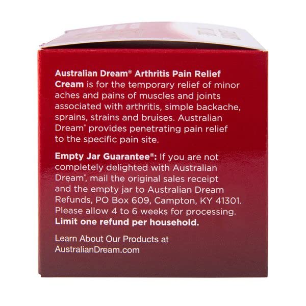 Australian Dream Arthritis Pain Relief Cream - 4oz, Pack of 6 VELOSVIE Au supplements