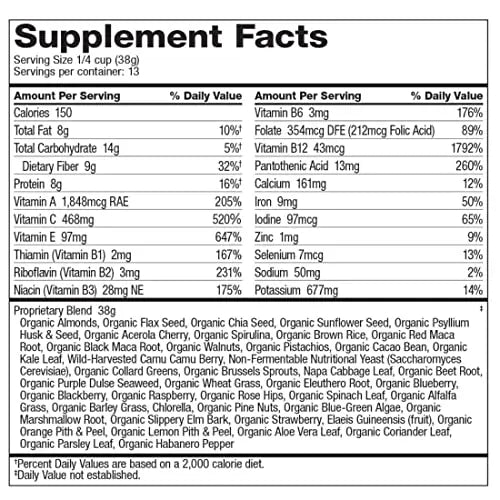Dr. Schulze's SuperFood Ultra | Organic Super Food Powder | Vitamin B Complex and 520% Dr. Schulze's Au supplements