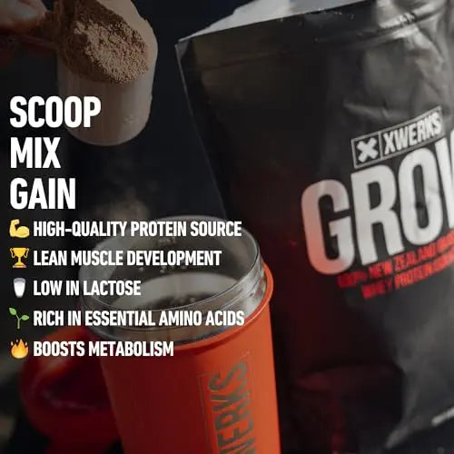 Xwerks Grow 100% New Zealand Grass-Fed Whey Protein - 25g of Pure Isolate Protein Xwerks Au supplements