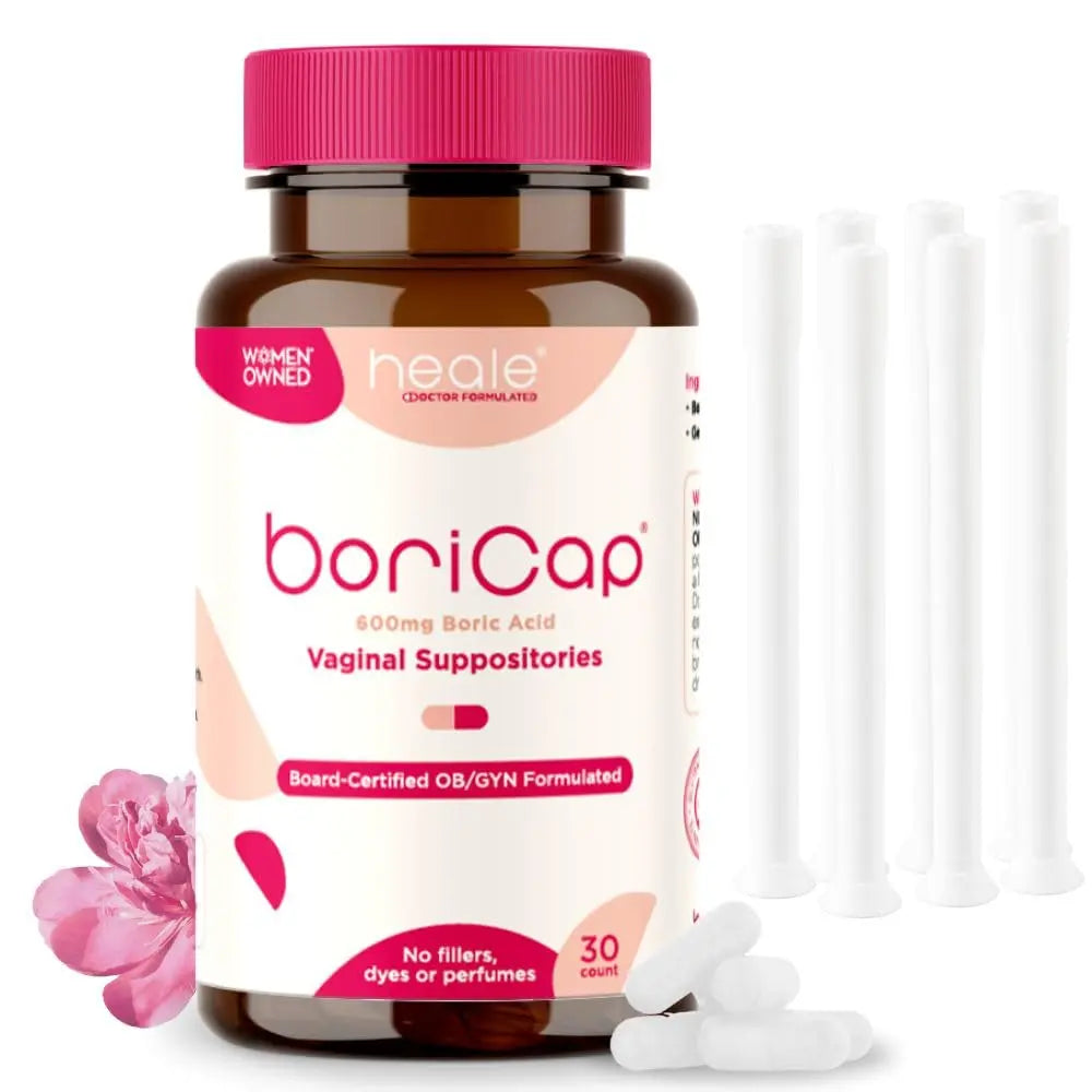 BoriCap Boric Acid Suppositories - Kit, 600mg - Vaginal Health - Feminine Hygiene Products for Vaginal Odor & Discomfort - Suppository Made Without Dyes or Fillers + Applicators BoriCap Au supplements