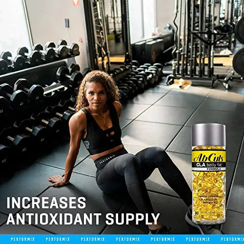 Ab Cuts CLA Belly Fat Formula - 80 Easy-to-Swallow Softgels - Omega 3 Fish Oil, Flaxseed AbCuts Au supplements