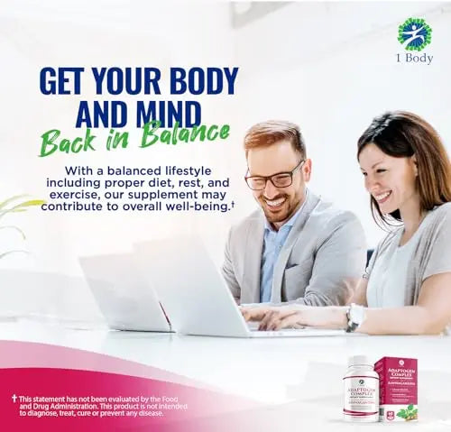 1 Body Adaptogen Complex Supplement with Ashwagandha 1 Body Au supplements
