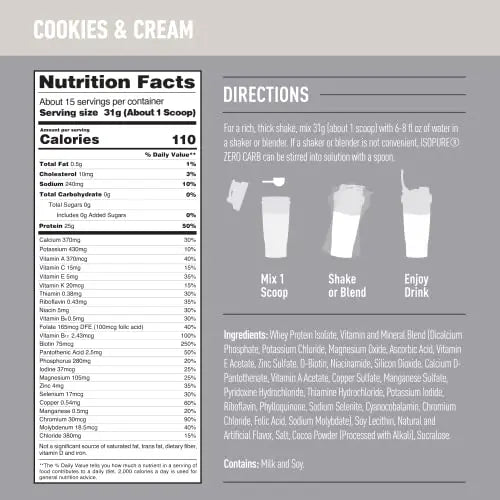 Isopure Protein Powder, Zero Carb Whey Isolate, Gluten Free, Lactose Free, 25g Protein Isopure Au supplements