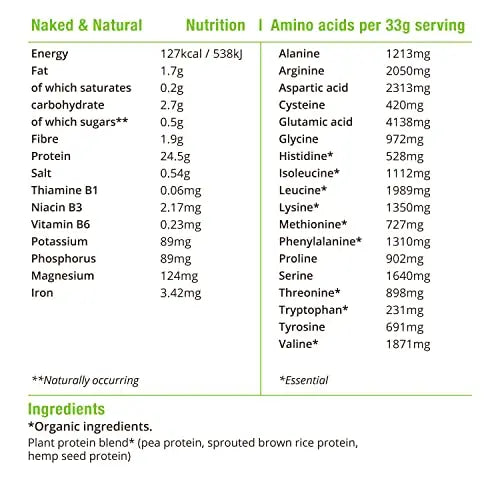 BodyMe Organic Vegan Protein Powder Blend, Naked Natural - Unsweetened, Low Carb BodyMe Au supplements