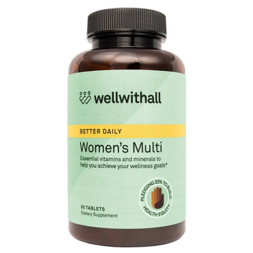 WellWithAll Women’s Multivitamin | Daily Supplement with Essential Vitamins, Minerals & Iron | Supports Immunity, Heart Health, Bone Health, Energy & Mood | Major Allergen - Free | 60 Tablets WellWithAll Au supplements