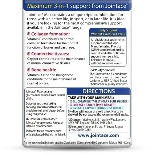Jointace Vitabiotics Max, 84 Count (Pack of 1) Vitabiotics Au supplements