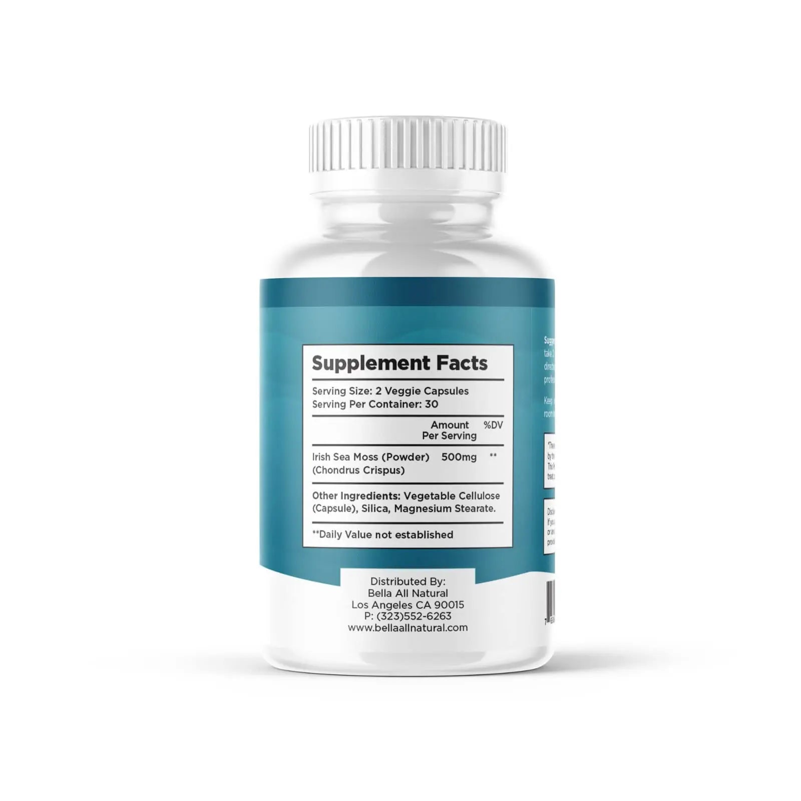 Bella All Natural Sea Moss Vitamins | Pure Sea Moss | Irish Sea Moss, 60 Capsules Bella All Natural Au supplements