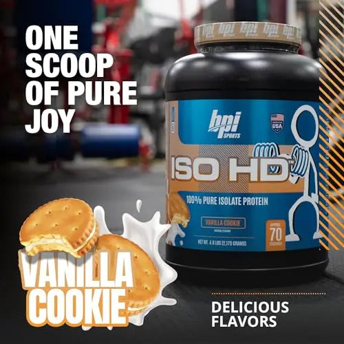 BPI Sports ISO HD Isolate Protein Vanilla Cookie, 76.8 oz - 69 Servings BPI Sports Au supplements