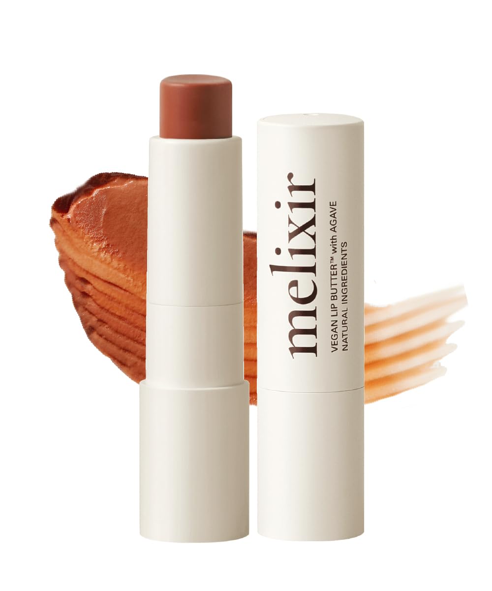 Melixir Vegan Lip Butter (12 Colors), Hydrating Tinted Lip Balm Stick, Bee-Free, Petrolatum-Free, Plant-Based, Moisturizes Dry & Chapped Lips With Shea Butter, Sheer, Natural Finish - #12 Caramel Melixir Au supplements