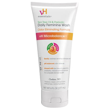 vH essentials, Ph Balanced Daily Feminine Wash, Tea Tree Oil & Prebiotic vH essentials Au supplements