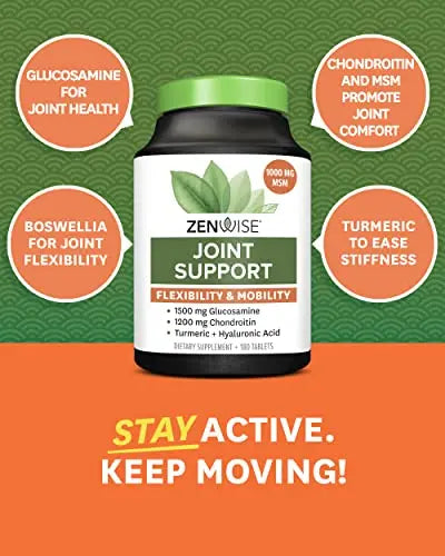 Zenwise Health Glucosamine Chondroitin MSM - Joint Support Supplement with Turmeric Zenwise Health Au supplements