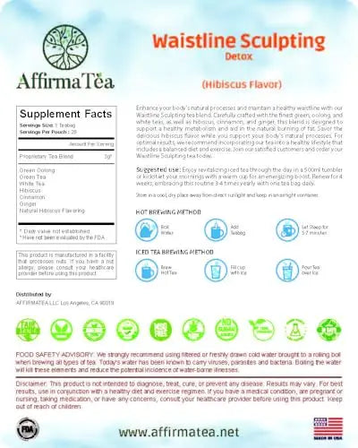 AffirmaTea Natural Detox Tea Blend - Laxative Free, Oolong Green Tea & Cinnamon AffirmaTea Au supplements