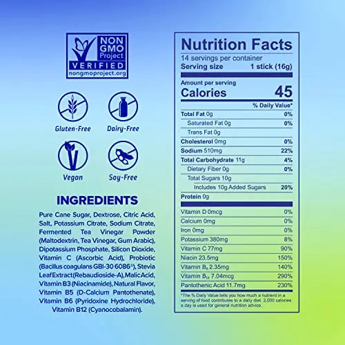Liquid I.V. Hydration Multiplier + Probiotic Kombucha - Tart Green Apple - Hydration Powder Liquid I.V. Au supplements