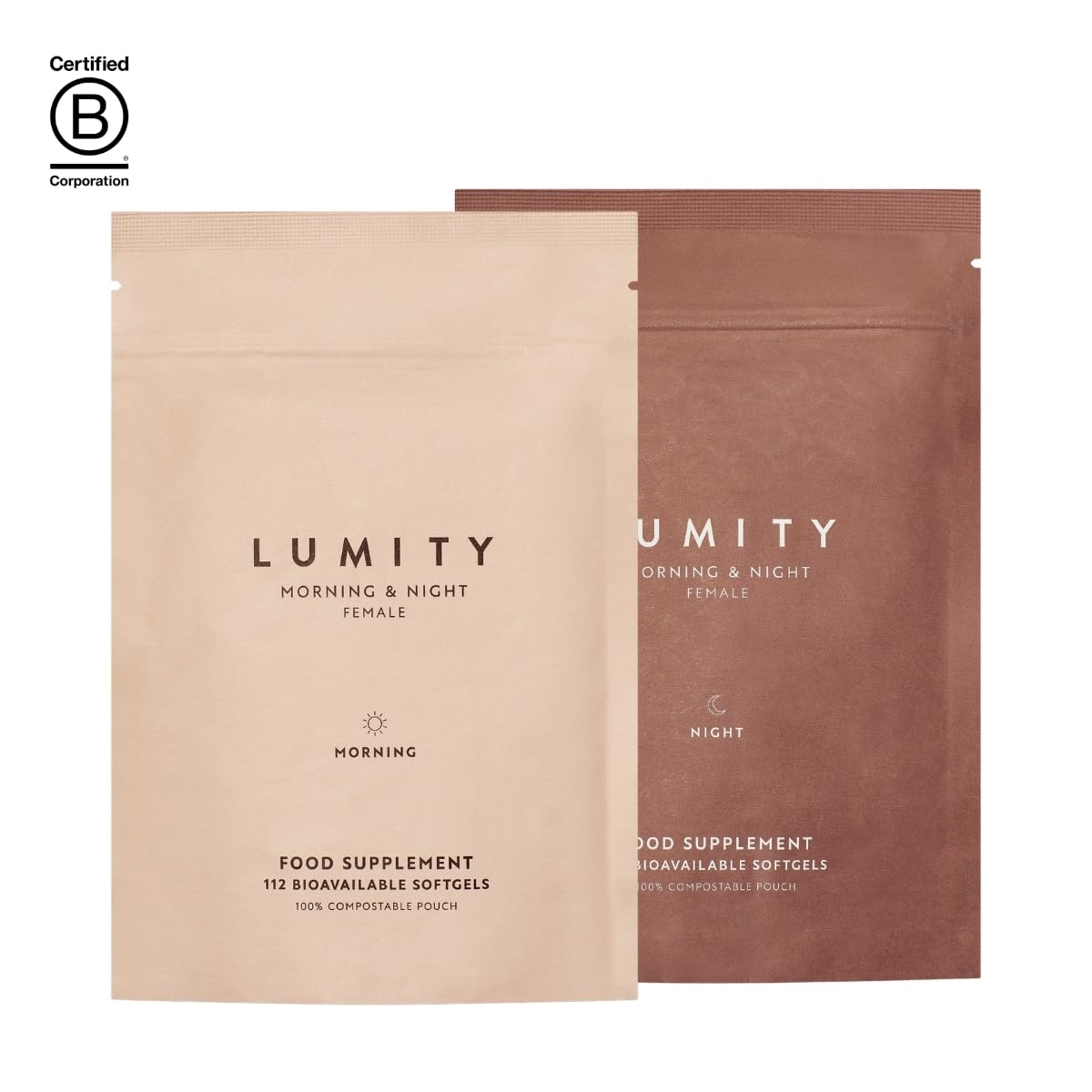 Lumity Morning & Night Female Supplement - 24-Hour Nutritional Support for Perimenopause, Energy, Sleep Quality, Hormones, Skin & Eye Health - Vitamins, Minerals, Amino Acids & Omega 3s, 4-Week Supply LUMITY Au supplements