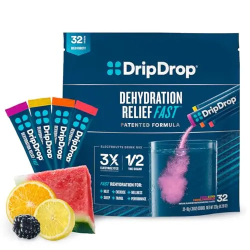 DripDrop Hydration - Electrolyte Powder Packets - Watermelon, Berry, Orange, Lemon DripDrop Au supplements