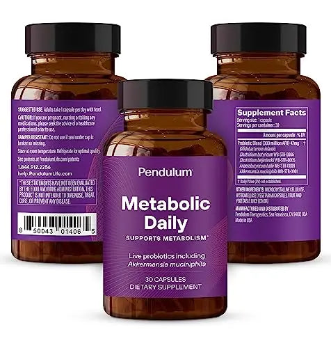 Pendulum Metabolic Daily - Multi-Strain Probiotic with Akkermansia muciniphila to Support Metabolism and Sustain Energy Levels Pendulum Au supplements