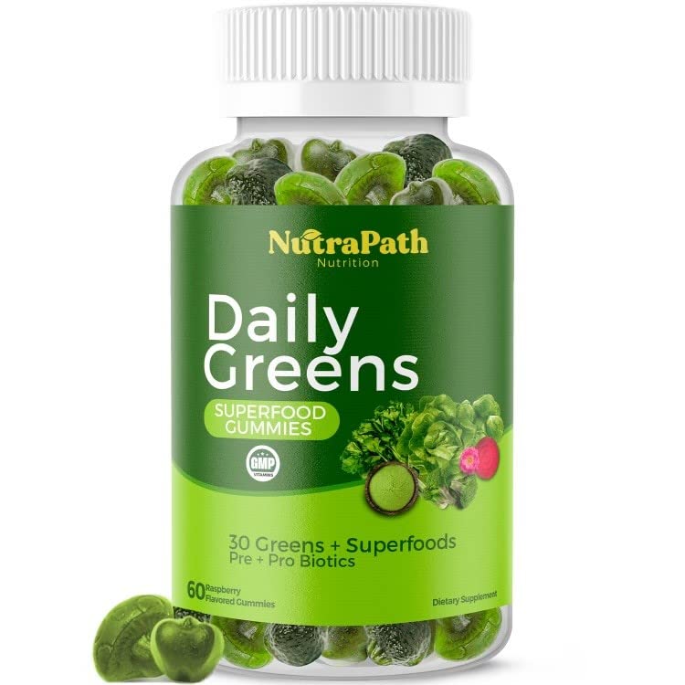 Superfood Daily Greens Gummies - Fruits, Veggies, and Super Foods for Immunity, Energy - 60 Gummies NutraPath Au supplements