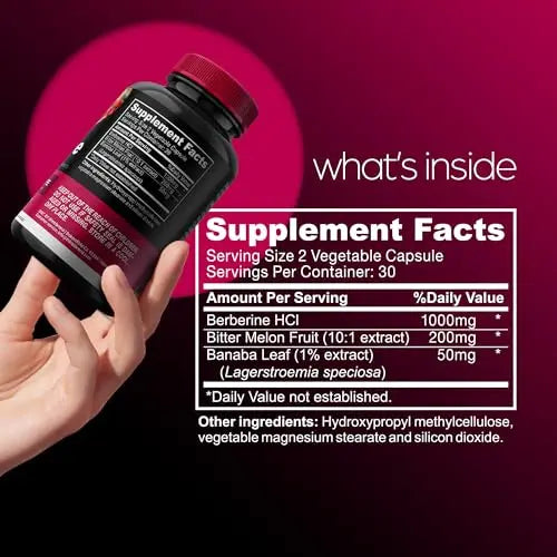 Berberine Supplement 1000mg Potent Botanical Capsules for Weight Artnaturals Au supplements