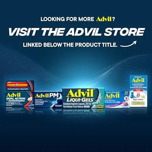 Advil Dual Action Coated Caplets with Acetaminophen, 250 Mg Ibuprofen and 500 Mg Acetaminophen Per Dose (2 Dose Equivalent) for 8 Hour Pain Relief - 72 Count Advil Au supplements